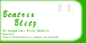 beatrix blitz business card